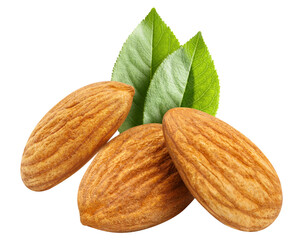 Obraz na płótnie Canvas Delicious almonds cut out