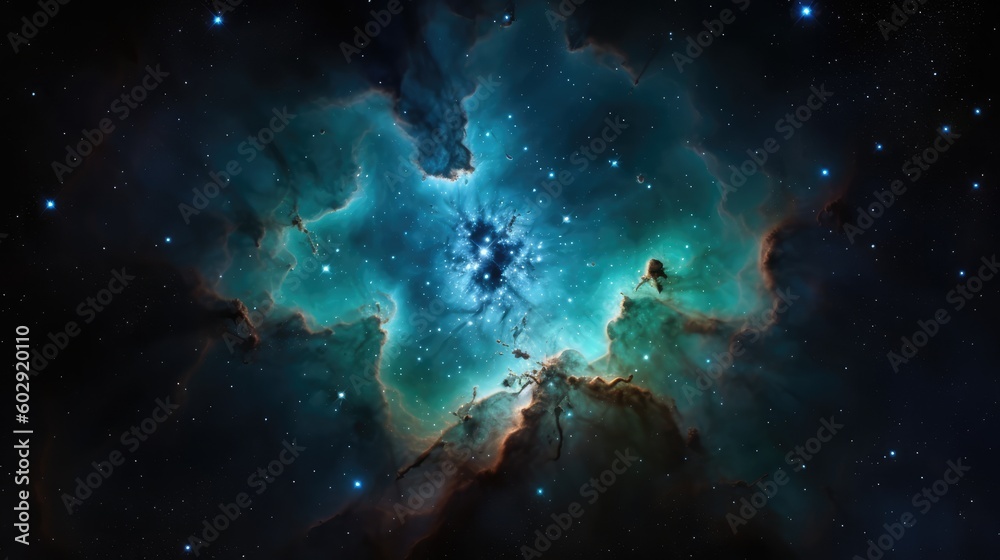 Canvas Prints beautiful space and nebula background made with generative ai