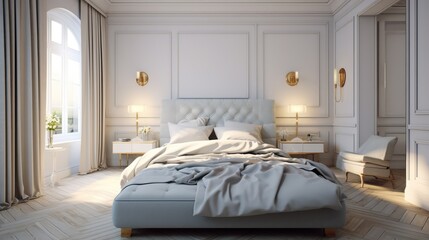 Luxury bedroom made with generative ai