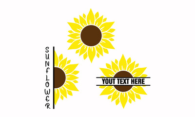 Sunflower -  Sunflower Monogram Vector And Clip Art