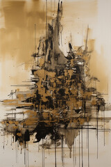 Whispers of Time Captivating Sepia Montage Painted on Canvas with Eclectic Charm AI generated