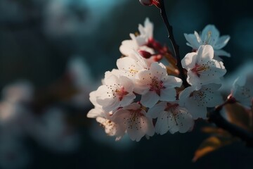 Cherry blossom in spring with soft focus and bokeh, generative Ai