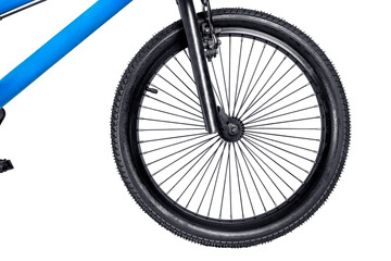 Blue BMX bike tire