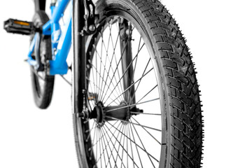 Blue BMX bike tire