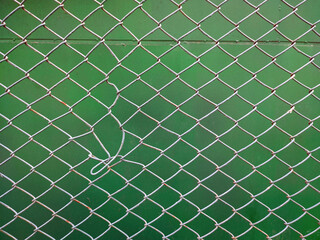 metal mesh fence up close