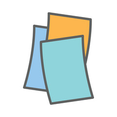 paper, icon, color, vector, illustration, design, logo, template, flat, collection