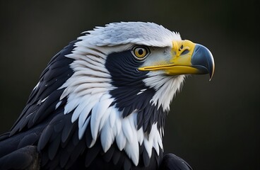 Fototapeta premium American bald eagle closeup. Generative Ai