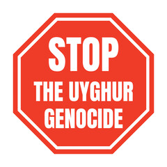 Stop the Uyghur genocide symbol icon