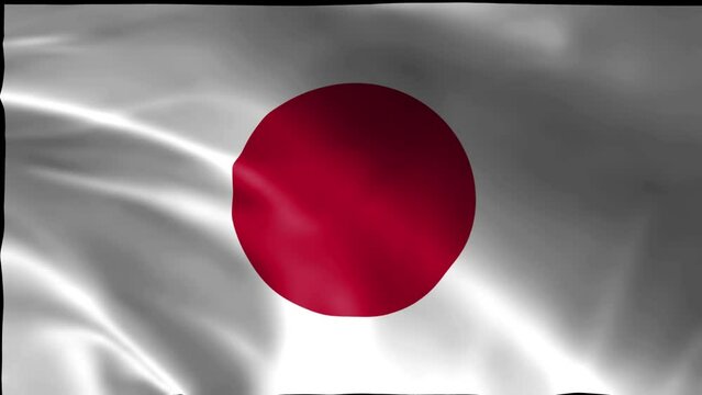 Japan waving flag
