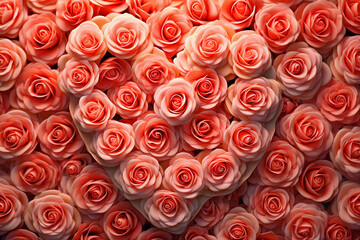 Arrange the hearts in the shape of roses - AI created