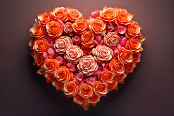 Arrange the hearts in the shape of roses - AI created