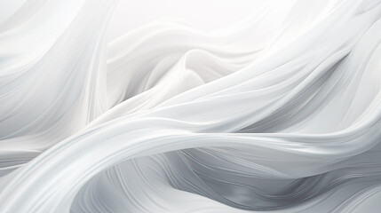 Obraz premium White Satin Fabric Waves Pattern Background Banner. AI Generated.