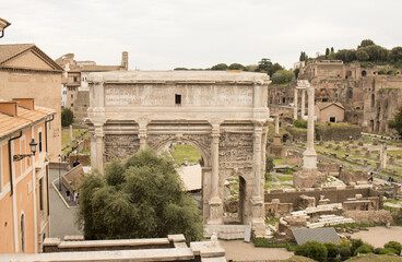 HISTORICAL MONUMENTS BUILDINGS OF ROME ITALY