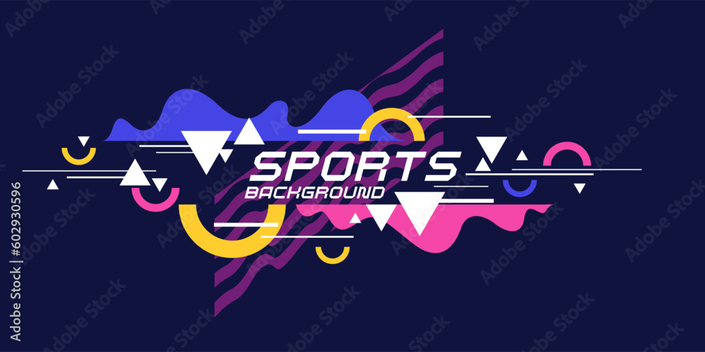 Wall mural abstract background in a modern trendy style. poster with simple flat different geometric shapes.