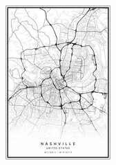 Nashville Map Wall Art | Nashville United States Map Art, Map Wall Art, Digital Map Art