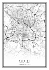 Raleigh Map Wall Art | Raleigh United States Map Art, Map Wall Art, Digital Map Art