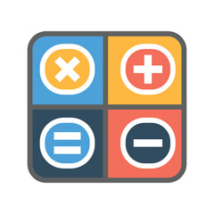 Obraz premium calculator ,icon, color, vector, illustration, design, template, flat, style