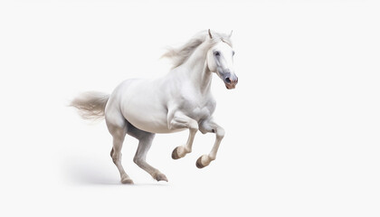 Naklejka na ściany i meble Gorgeously majestic beautiful Horse, White Horse, Strong horse