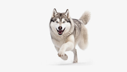 Gorgeously majestic beautiful Siberian Husky. White Husky. Cute Husky Pet.