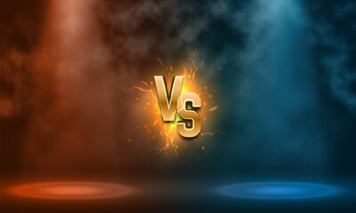 Versus background. Sport battle template. Vector illustration.