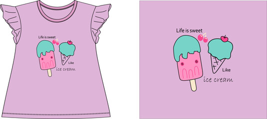 LIFE IS SWEET t shirt graphic design vector illustration digital file