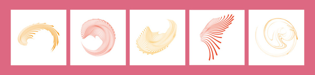 abstract swirl design vector illustration set
