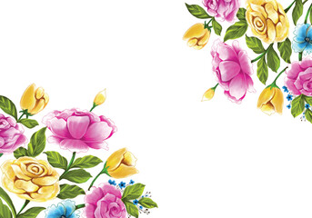 Modern wedding anniversary decorative floral card design