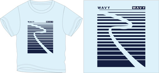 WAVY LINES t shirt graphic design vector illustration digital file