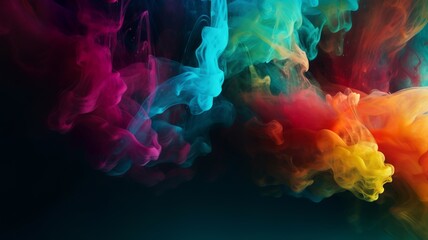 Fototapeta premium a cool and colorful paint splatter picture