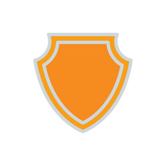 shield, icon, color, vector, illustration, design, template, flat, style