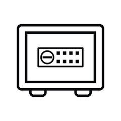 safe box, icon, vector, illustration, template, flat style, trendy, collection