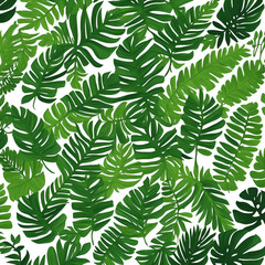 Naklejka na ściany i meble green leaves background leaves on white background