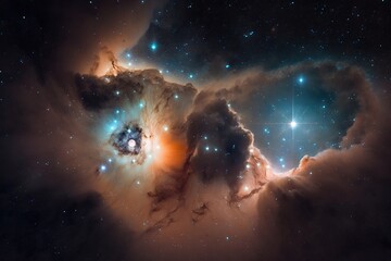 Fototapeta na wymiar Stars and nebulae in the night sky