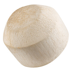 young coconut, isolated on white background, full depth of field