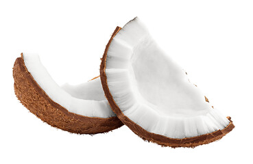 coconut, isolated on white background, full depth of field