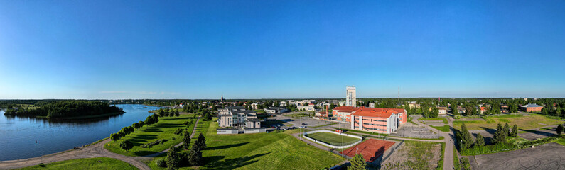 Seaside town Raahe at summertime.