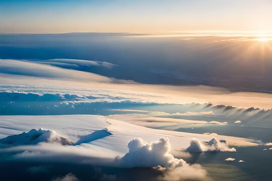 Photo hyperrealistic of Closeup cloud looks from the plane window. Cinematic lighting, and insane detailing.