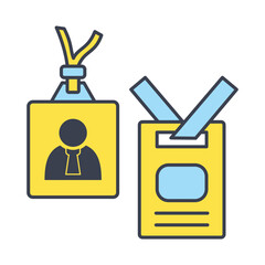 name tag, icon, color, vector, illustration, template, flat style, trendy, collection