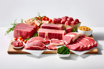Assortment of Fresh Raw Meats