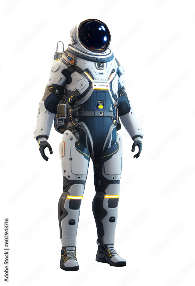 Canvas Prints space suits isolated on transparent background. ai generated.