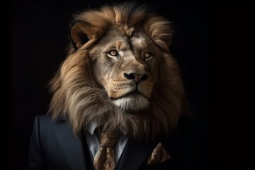 AI generated Animal in formal Suit Portrait
