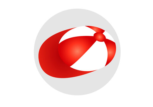 Icono de una visera con estampado rojo y blanco