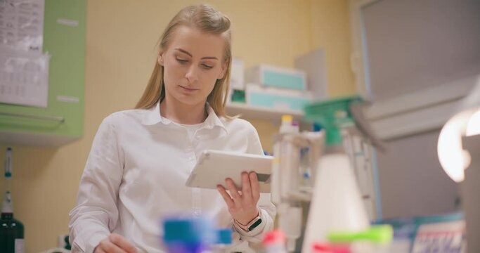 Scientist Working in Medical Laboratory Cancer Research Covic 19 Pandemic