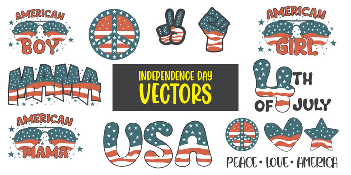 Independence day typography design-Independence day tshirt design-Independence day Svg Bundle - Independence day Quote Bundle