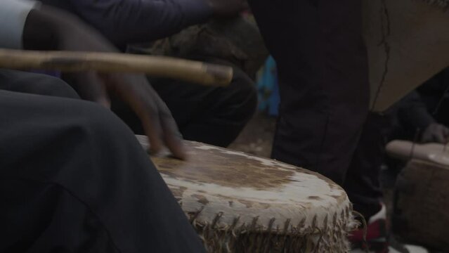 Drums in Africa after recieving clean water in village
