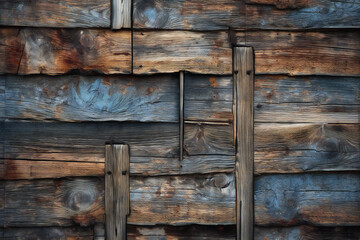 Rustic Wooden Wall Texture Generative AI 
