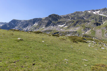 Landscape of Rila Mountain around The Seven Rila Lakes, Bulgaria