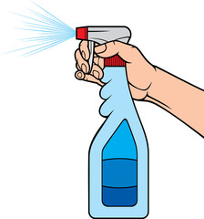 Cleaning spray bottle PNG illustration