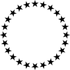 Stars in circle PNG illustration