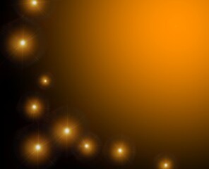 abstract background for design with stars in orange black color